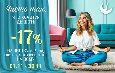 Скидка 17% при заказе чистки мя...