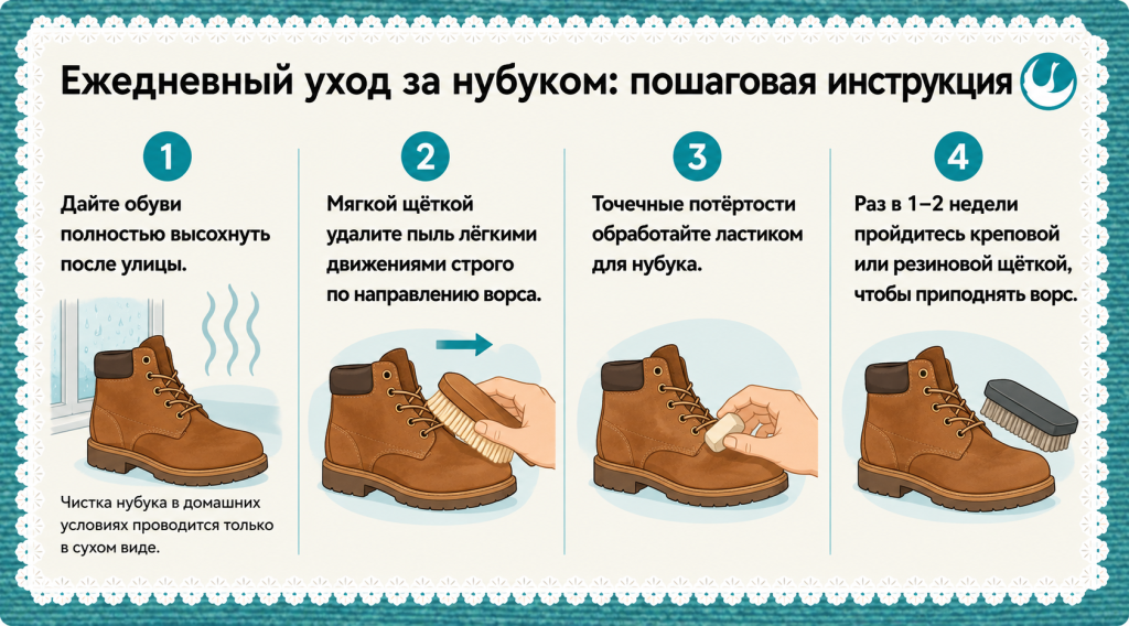 Ежедневный уход за нубуком пошаговая инструкция.png Ежедневный уход за нубуком пошаговая инструкция.png