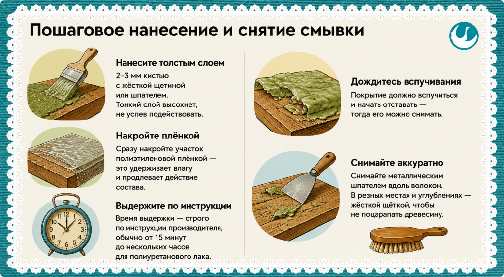 Пошаговое нанесение и снятие смывки.png Пошаговое нанесение и снятие смывки.png