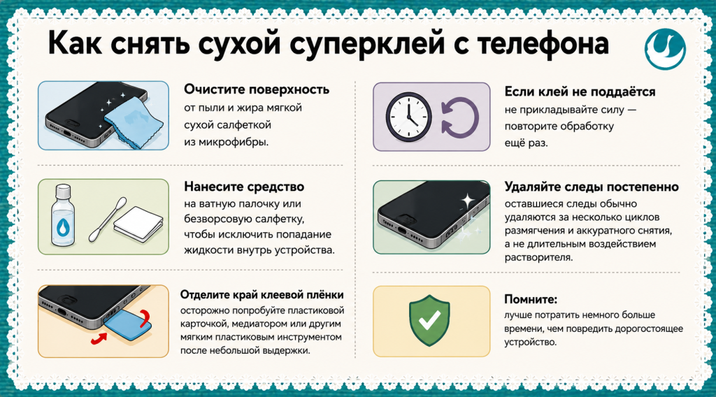 как снять засохший клей с телефона.png