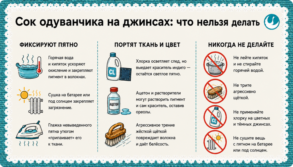Сок одуванчика на джинсах что нельзя делать.png