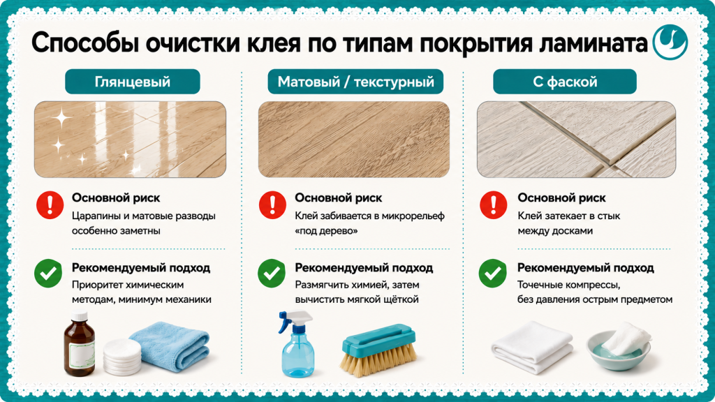 способы очистки клея по типам ламината.png